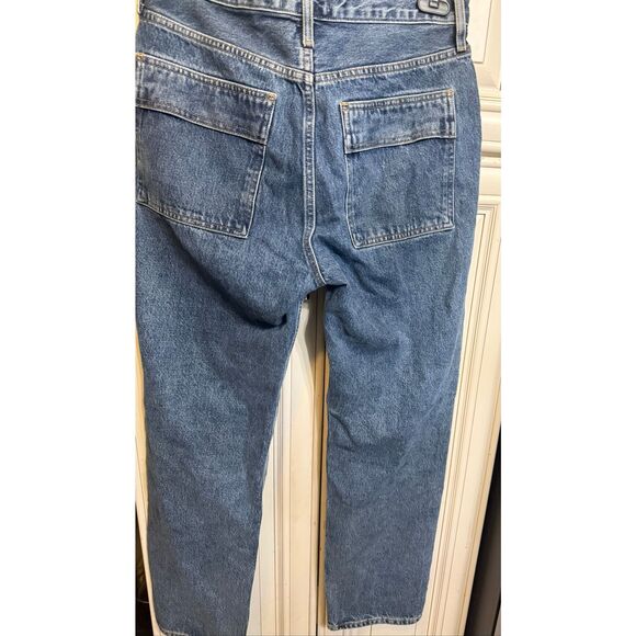 AGOLDE Los Angeles Women's Cooper‎ Cargo Denim Regulation Jeans Blue Size 26 - Picture 10 of 12